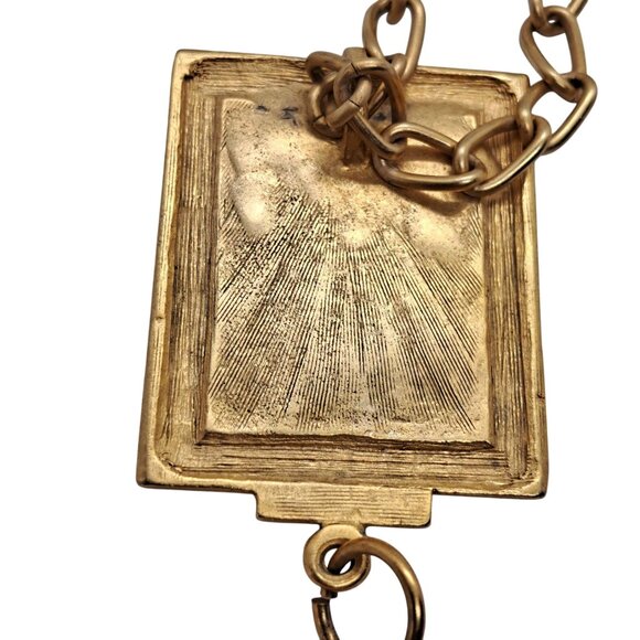 Gold tone medallion necklace Prosperity - Picture 5 of 5